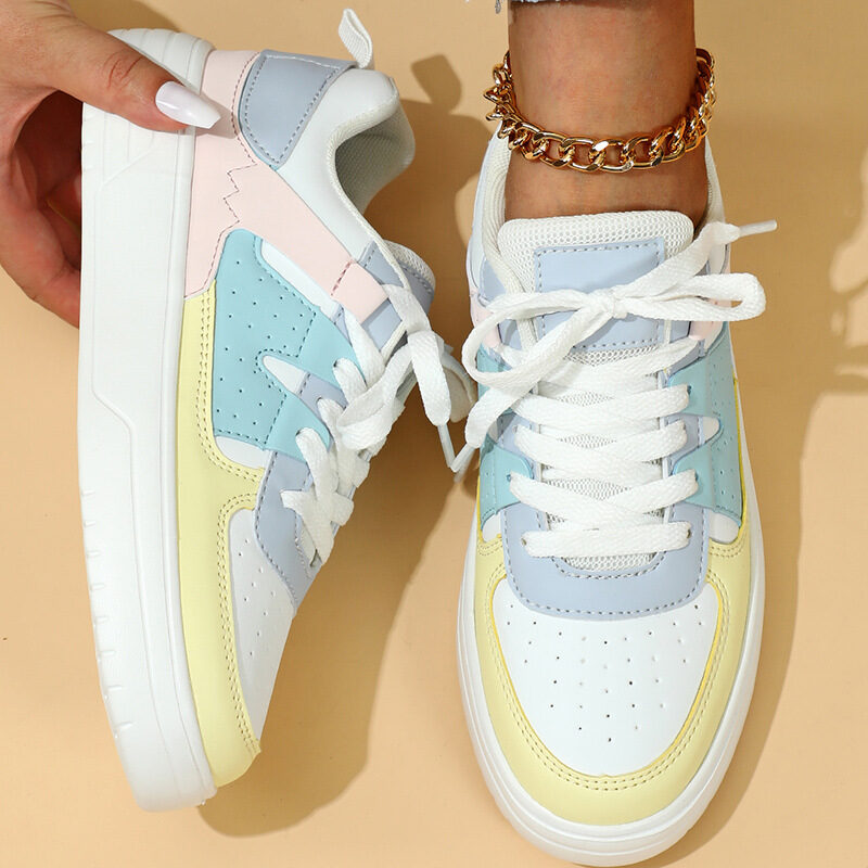 Trendy Fashion Platform Sneakers Soft Bottom Comfortable Lace-up