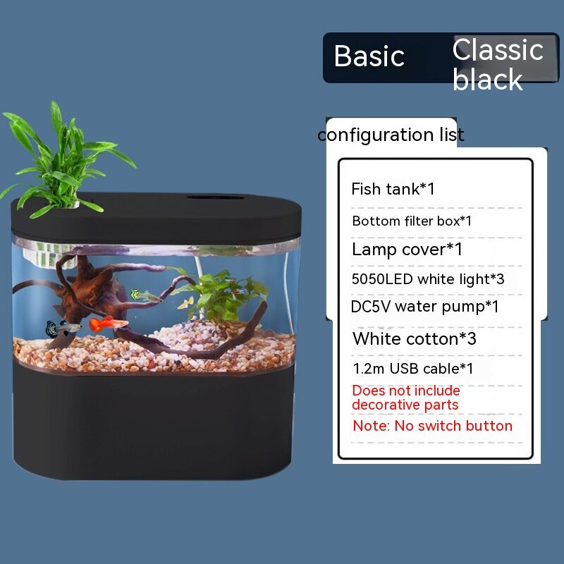 Aquarium Ecological Landscape Desktop Self-circulation Mini Small Change