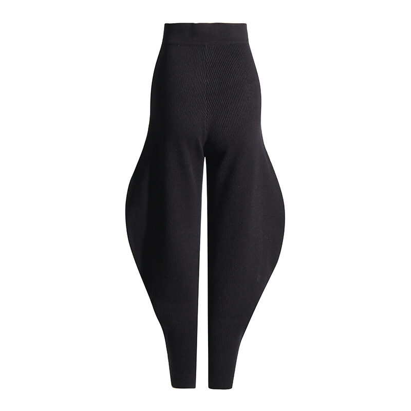 High Waist Profile Knitted Long Solid Color Women's