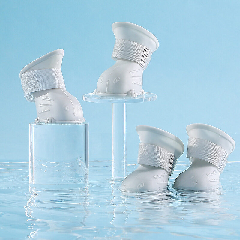 Dog Rain Boots 4Pcs Pet Puppy Warm Waterproof