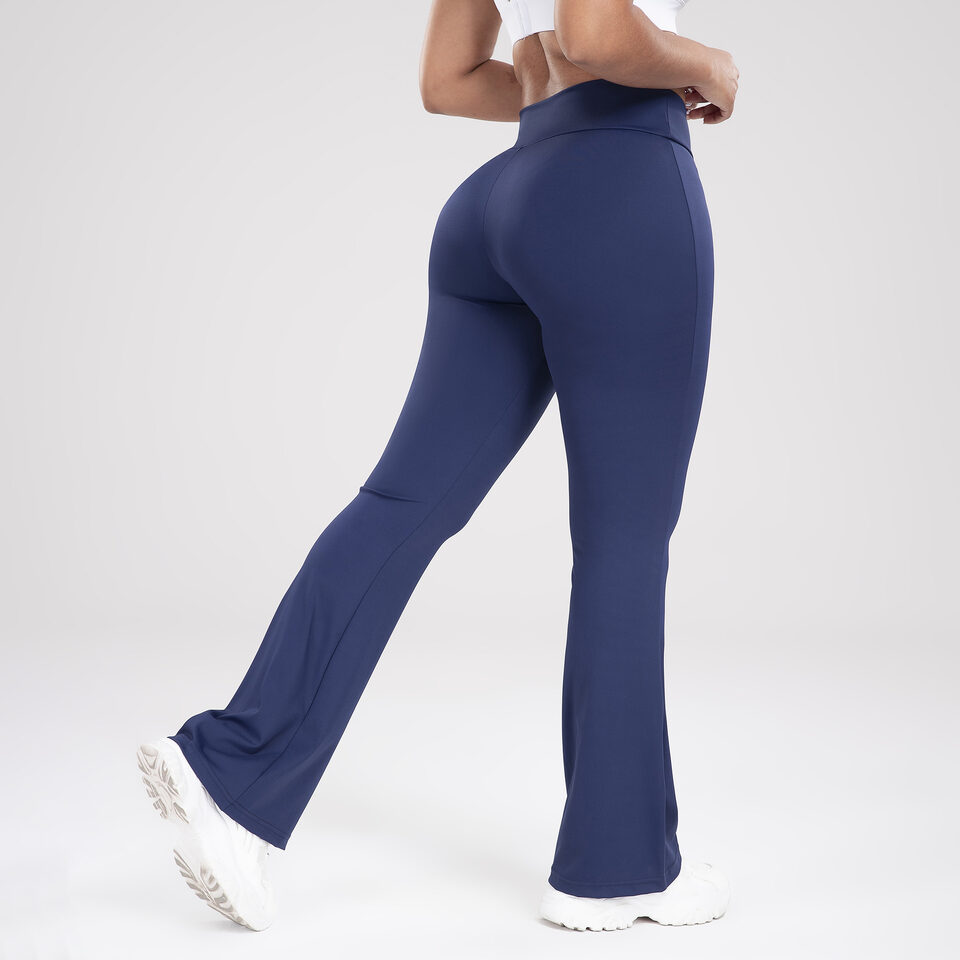 Cross Waist Side Pocket Leisure Sports Bell-bottom Pants
