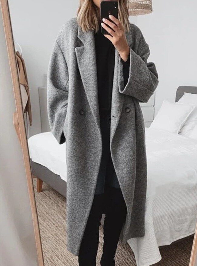 Women's Multi-color Multi-size Woolen Trench Coat