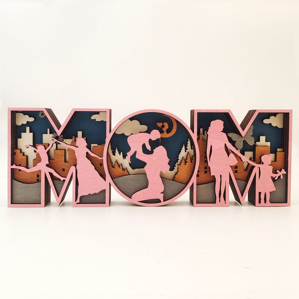 Mothers Day Fathers Wooden Crafts Decoration Creative Home