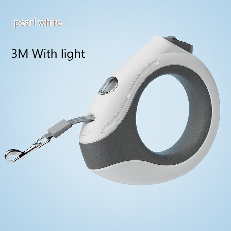 Ring With Light Dog Leash Pet Automatic Retractable