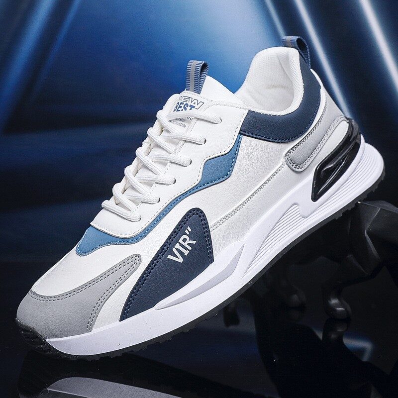 Men's Color Block Mesh Shoes Fashion Casual Lace-up