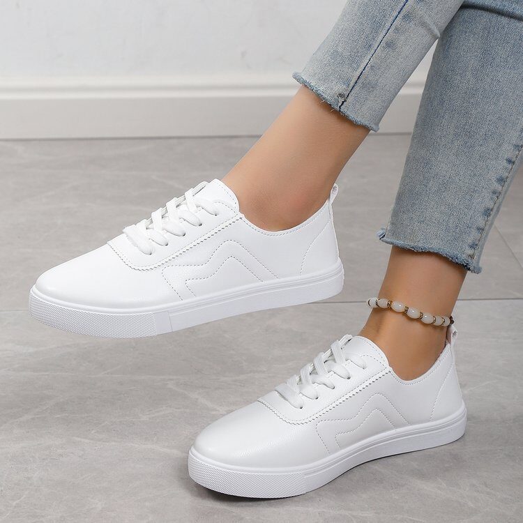 Round Toe Flat Bottom Lace Up Casual Comfortable