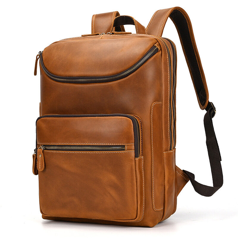 Leather Backpack Vintage Men's Cowhide