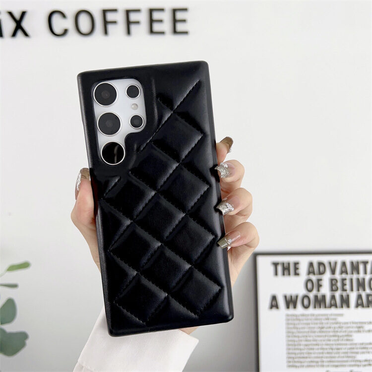 Diamond Plaid Phone Case Leather Protective