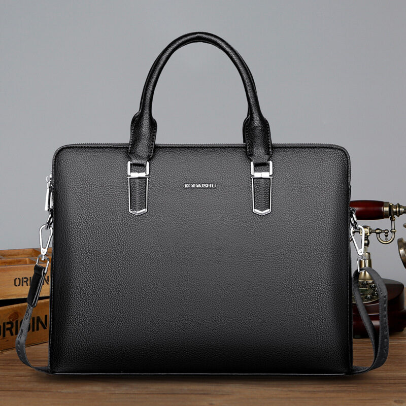 Men's Handbag Double Pull Large Capacity Business Computer