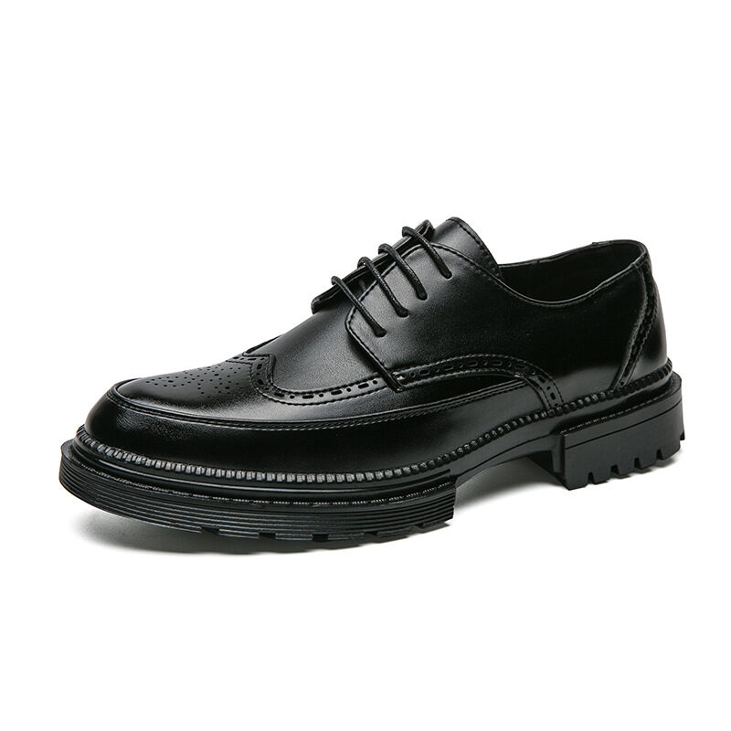 Plus Size Brogue Men's Shoes Trendy British-style Casual