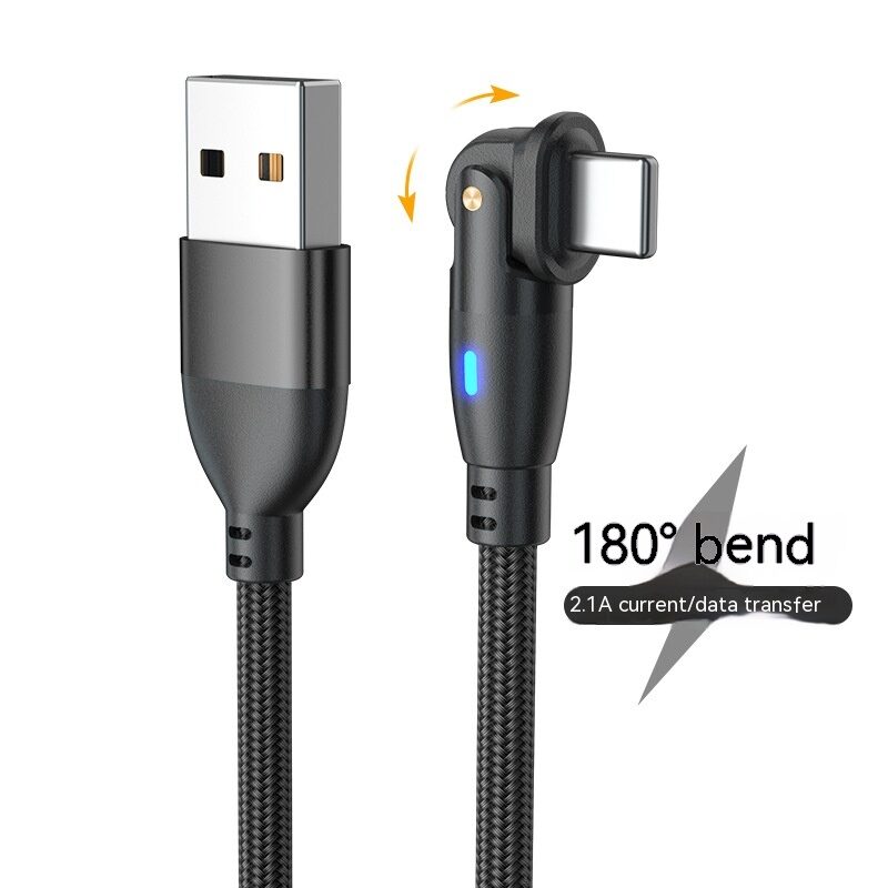 Bending 180 Degrees Data Cable Android Typec3A Fast