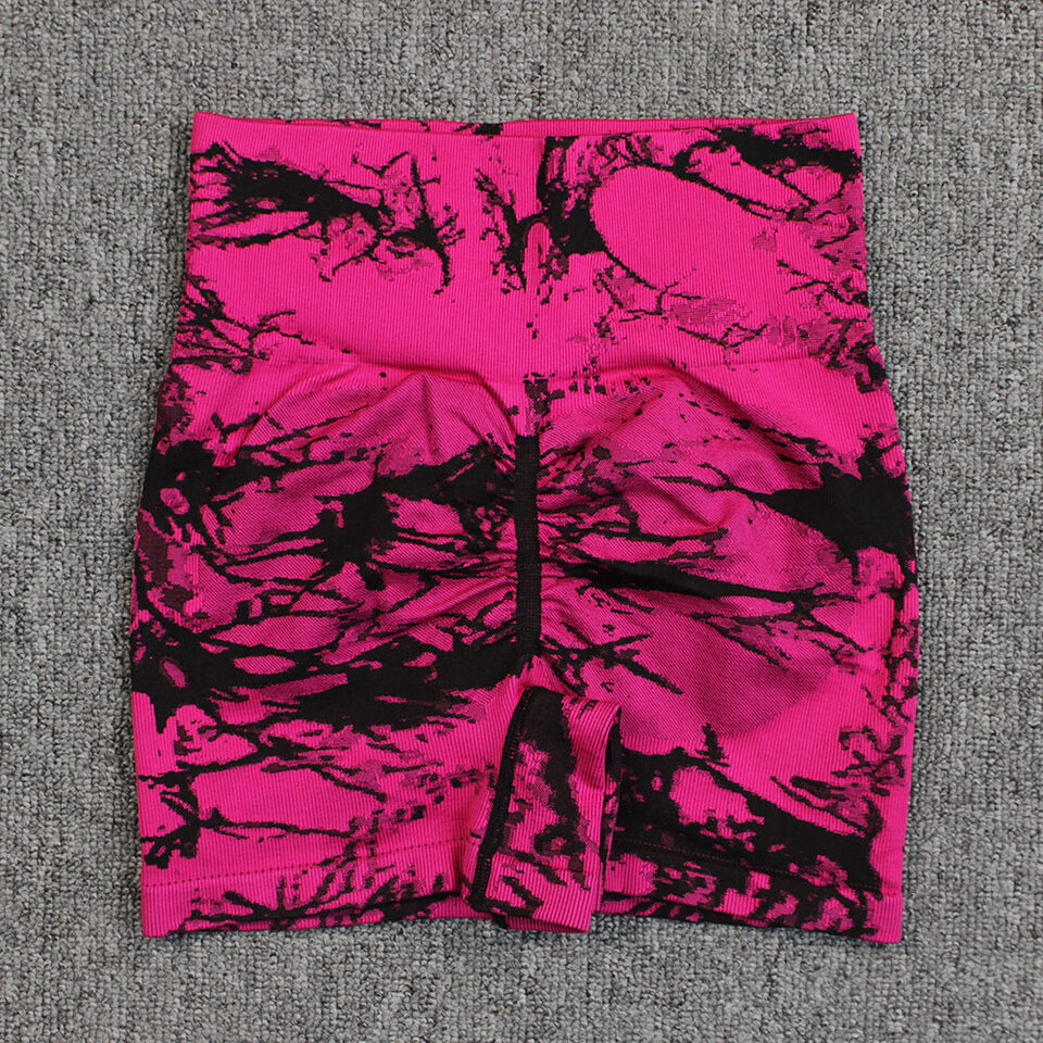 Tie-dye Printed Yoga Pants Summer Quick-drying Fitness Shorts