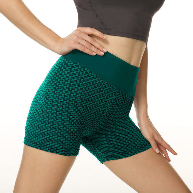 Honeycomb Design Yoga Pants Solid Color Hip-lifting Fitness