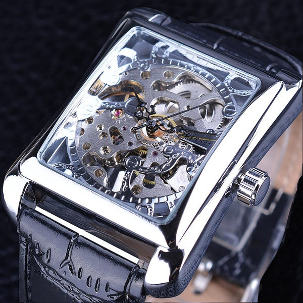 Winner men's fashion casual Swiss hollow manual mechanical