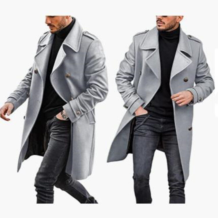 Woolen Men's Coat Autumn And Winter Warm Padded