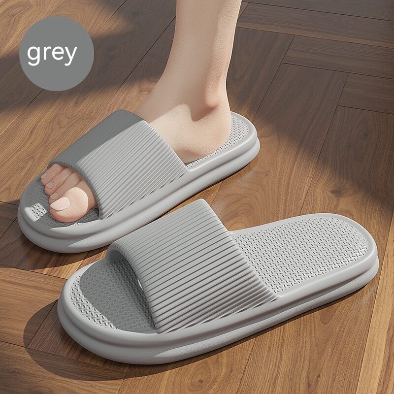 Striped Design Home Slippers For Women Men Soft