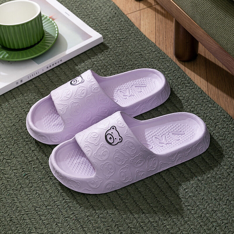 Cute Bear Slippers Indoor Non-slip Thick Soles Floor