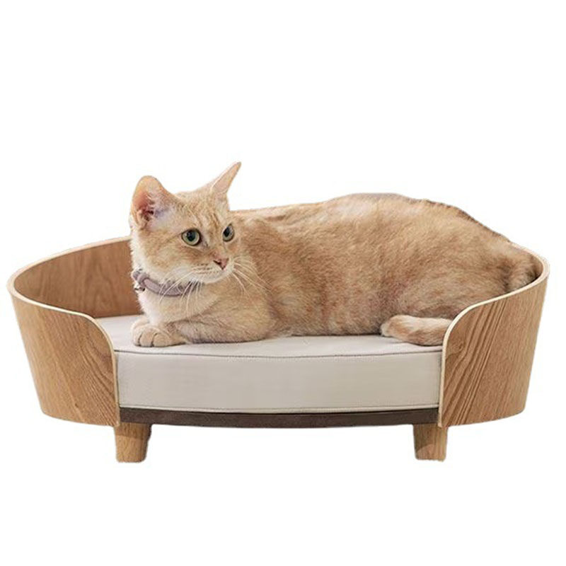 Wooden Cat Nest Dog Bed Teddy Pet Sofa
