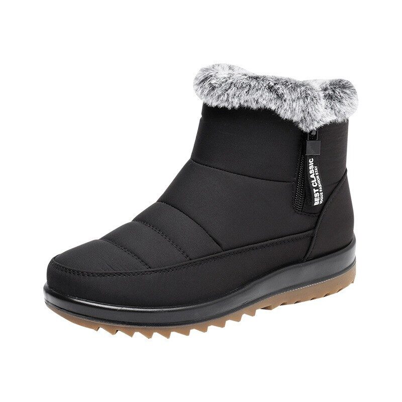 Winter Snow Boot With Side Zipper Fashion Warm