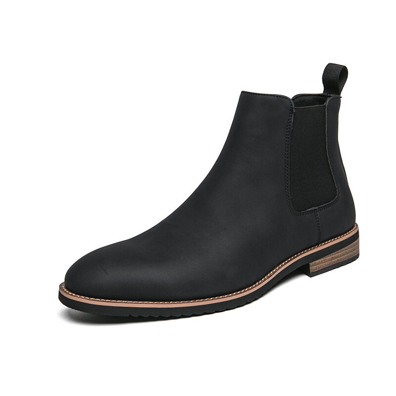 Plus Size High-top Pointed Leather Shoes Men's British