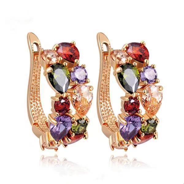 Diamond Crystal Zircon Ear Clip Affordable Luxury Earrings