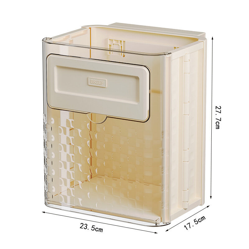 Household Kitchen Folding Trash Can Wall Hanging Punch-free