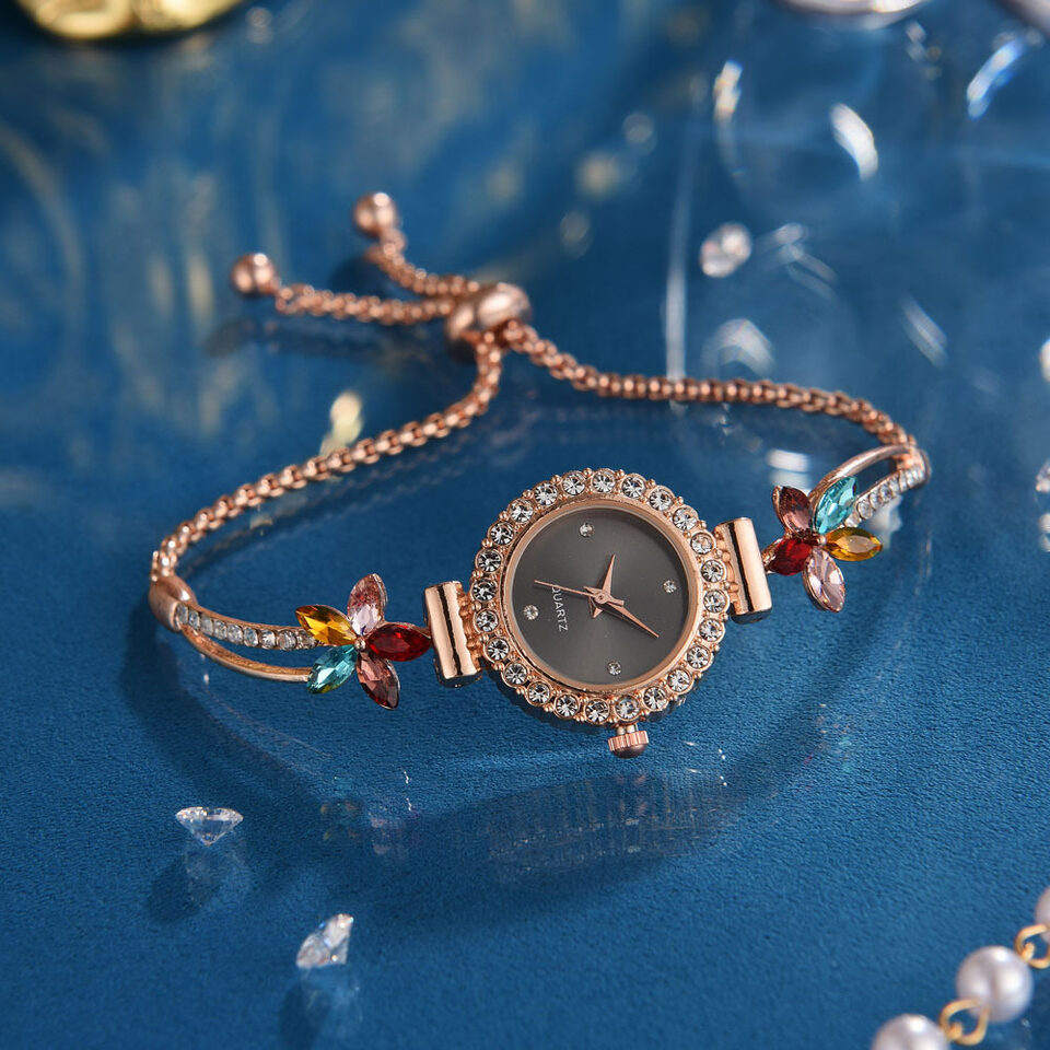 New Fashion Diamond Round Women's Watch Adjustable Bracelet