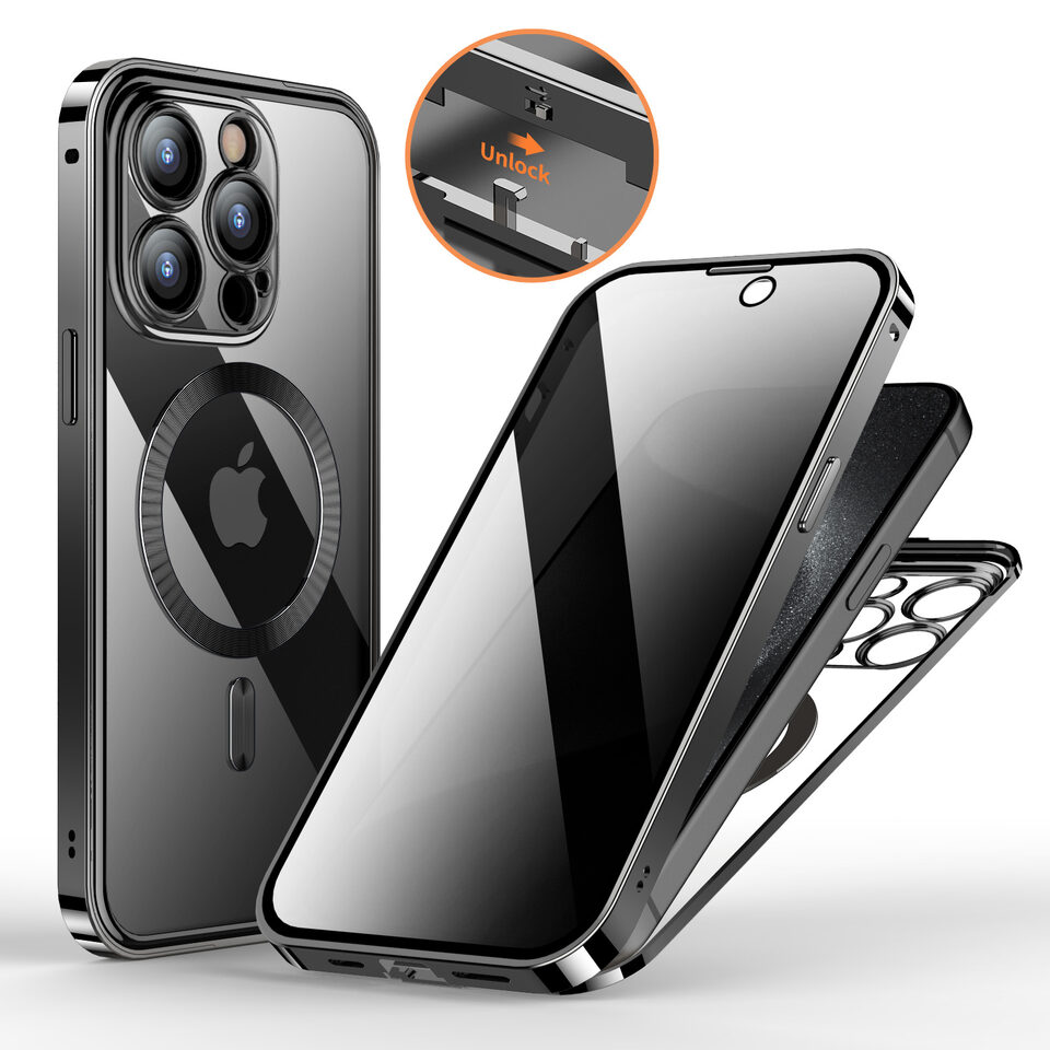 Anti-Privacy Metal Buckle Magnetic Support Wireless Charging Double-Sided
