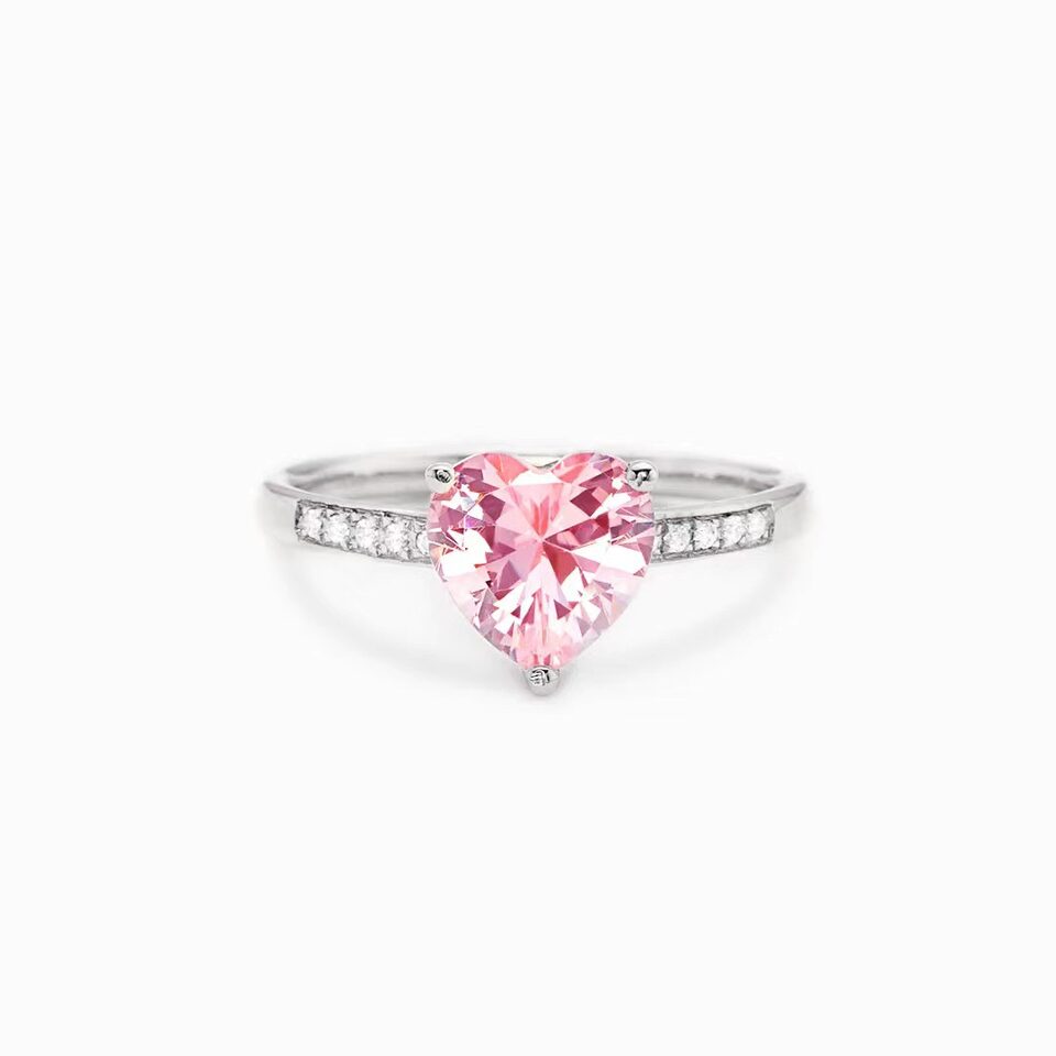 S925 Loving Heart In Sterling Silver Ring Female