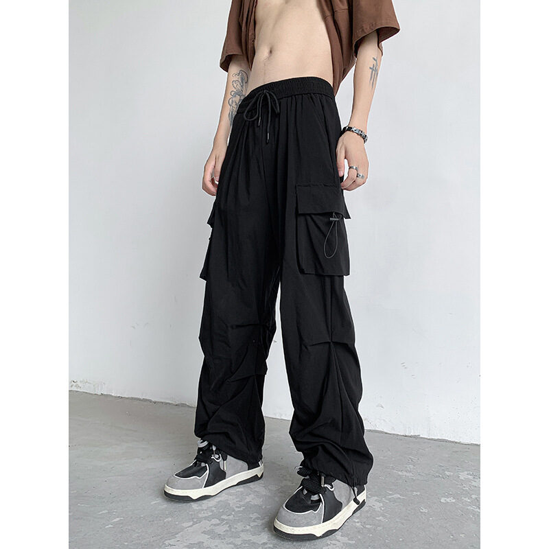 Pu Shuai Draping All-matching Slim Fit Trousers