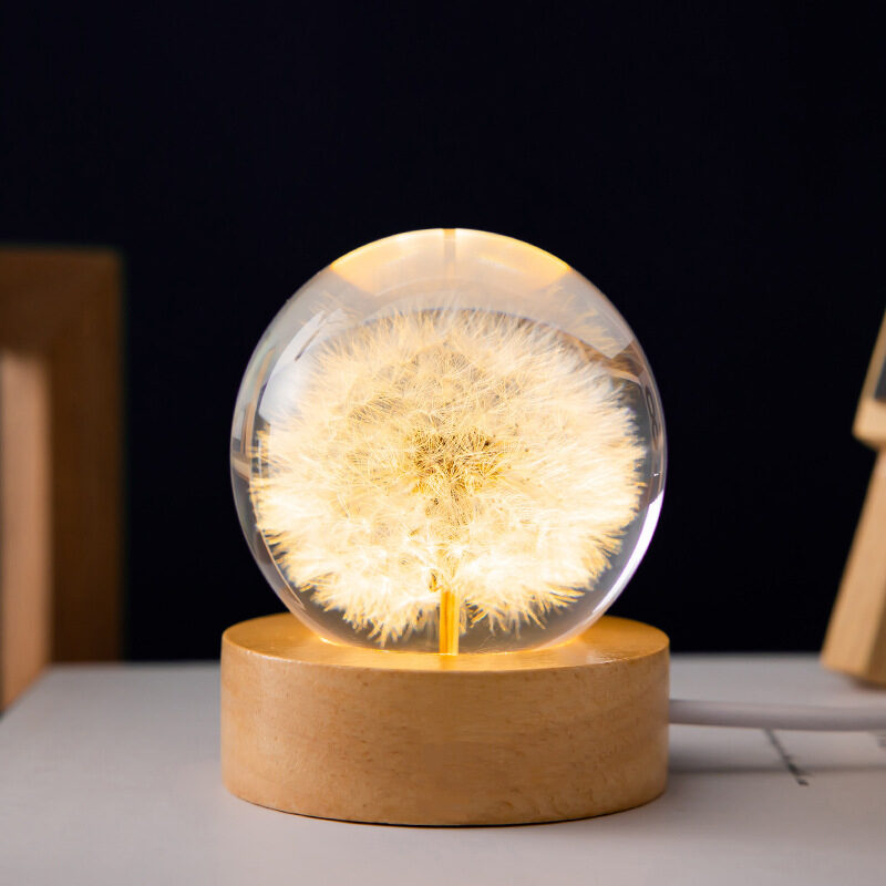 LED Night Light Flower Crystal Ball Children Lamp