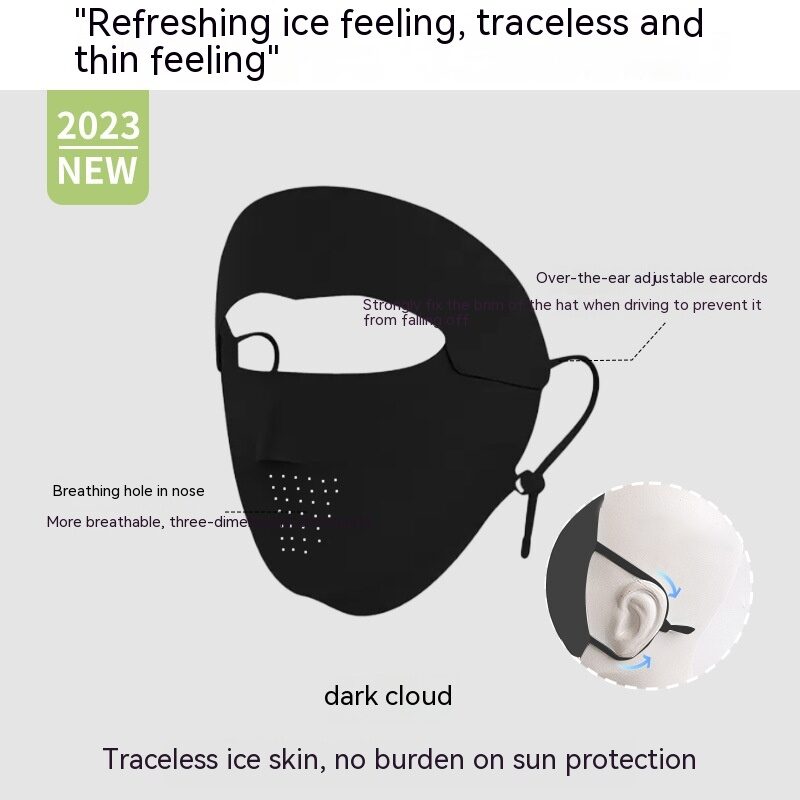 Facekini Full Face Sunscreen Mask Breathable Thin Ice