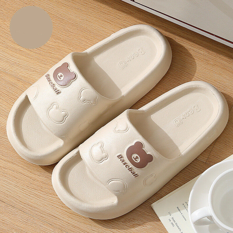 Cute Cartoon Bear Slippers For Women Summer Indoor