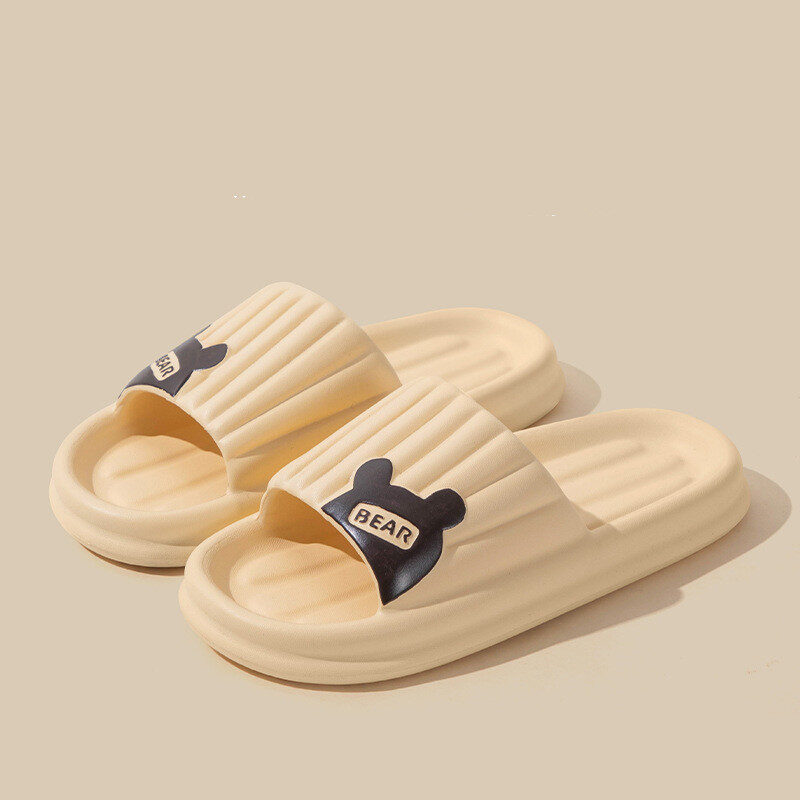 Bear Slippers For Women Summer Indoor Solid Color