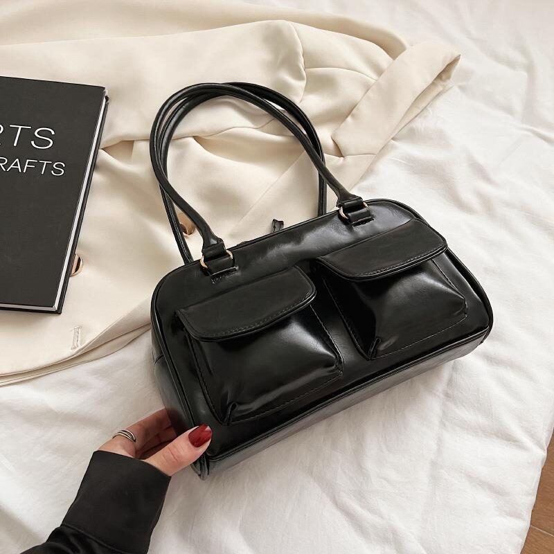 Multi-pocket Design Shoulder Bag Fashion Versatile Square Handbags