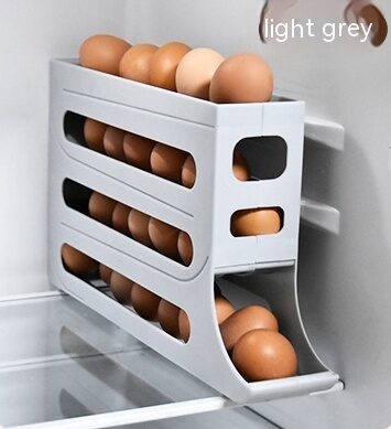 Refrigerator 4-Layer Automatic Egg Roller Sliding Tray Side
