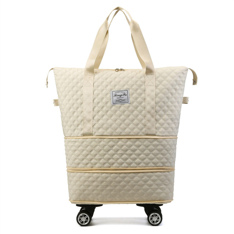 Universal Wheel Rhombus Travel Bag Lightweight Dry Wet