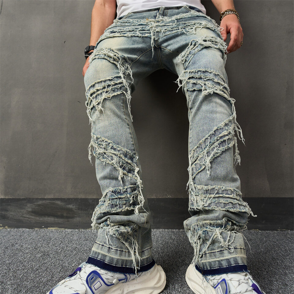 Men's Fashion Cat Beard Sewing Cloth Loose Wide