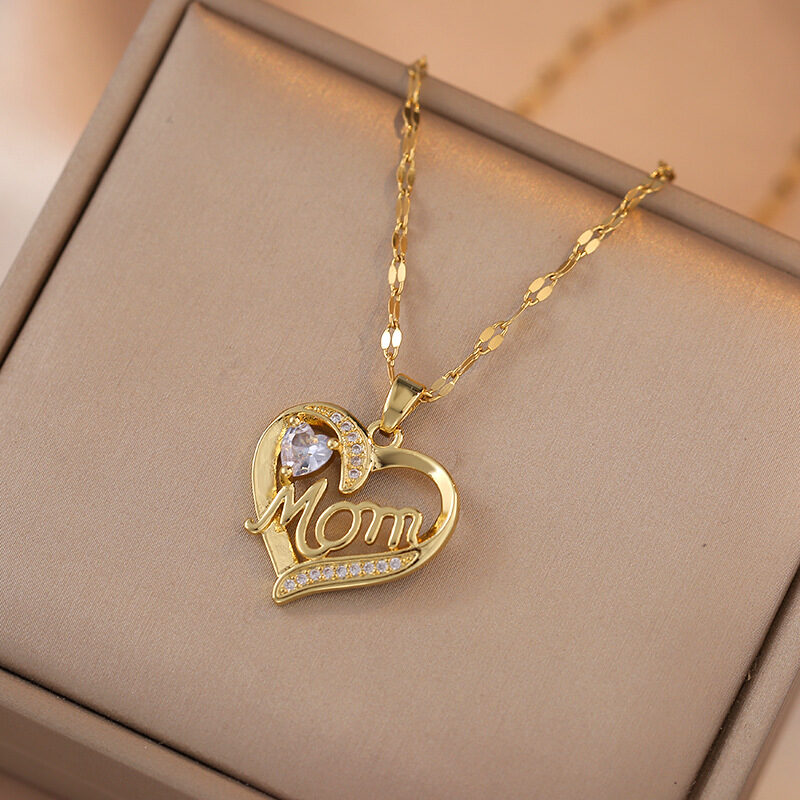 Mother's Day Jewelry High Grade Zircon Heart Flower
