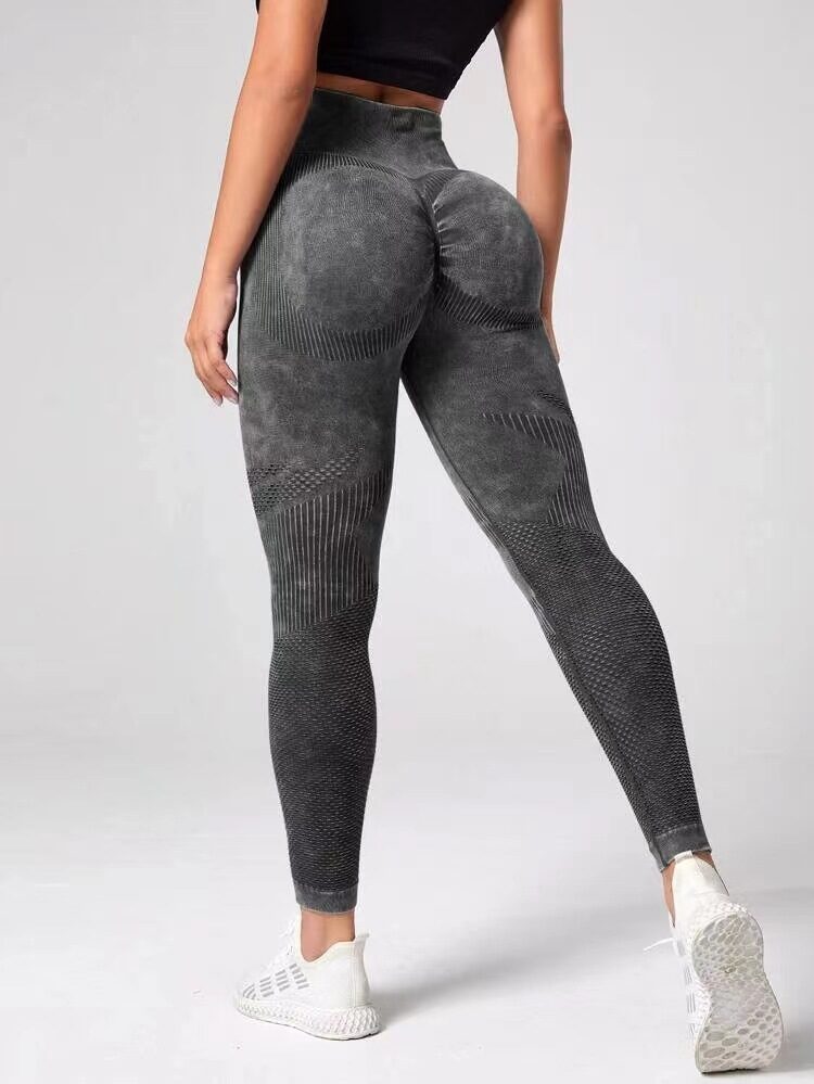 Hollow Design Seamless Leggings High Waist Hip Lifting