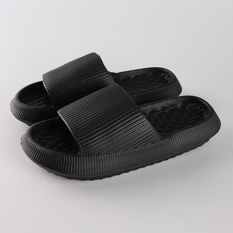 Summer EVA Slippers Solid Color Rhombus Stripe Anti-slip