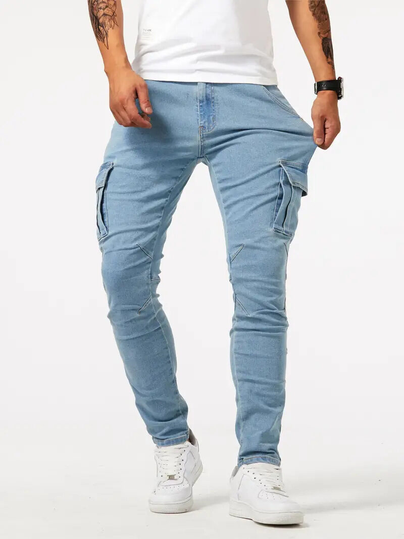 Man's Casual Cargo Pants Stylish Tide Brand Stretch