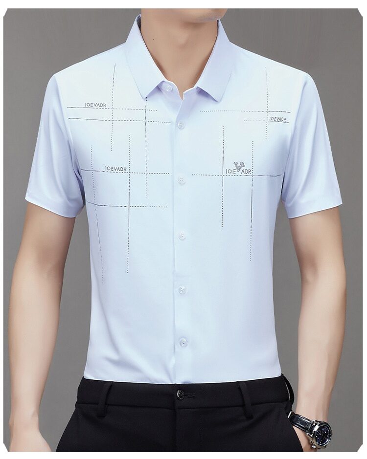Summer New Men's Short-sleeved Shirt Seamless Business