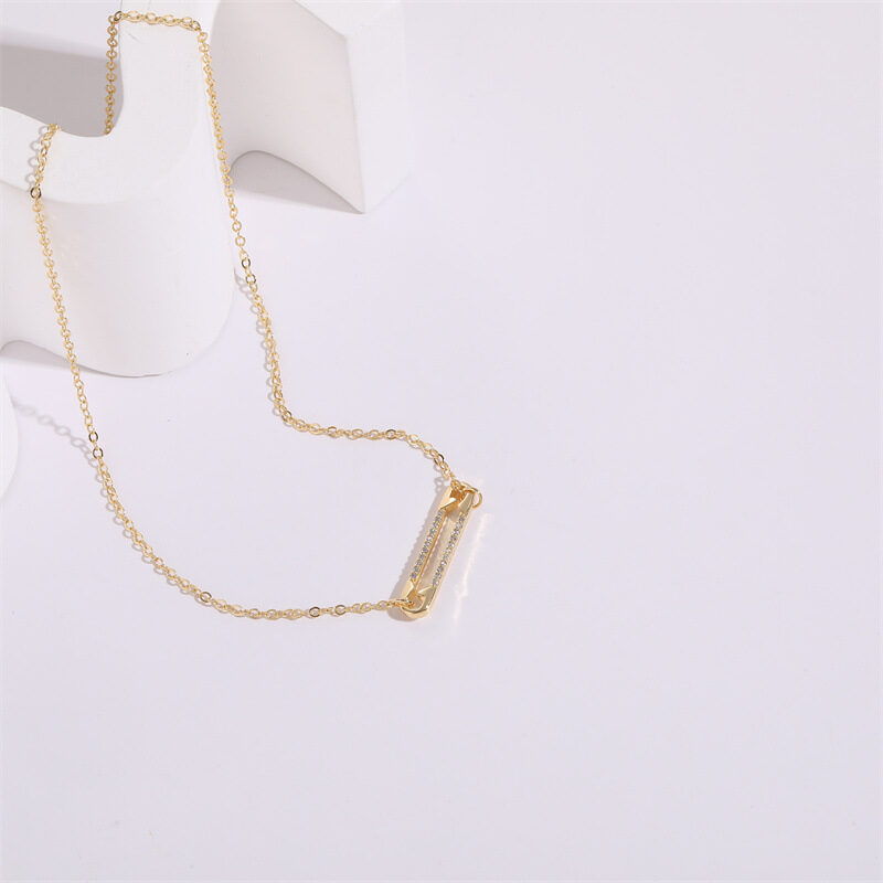 Pin Zircon Pendant Clip Personalized Design Versatile 14k
