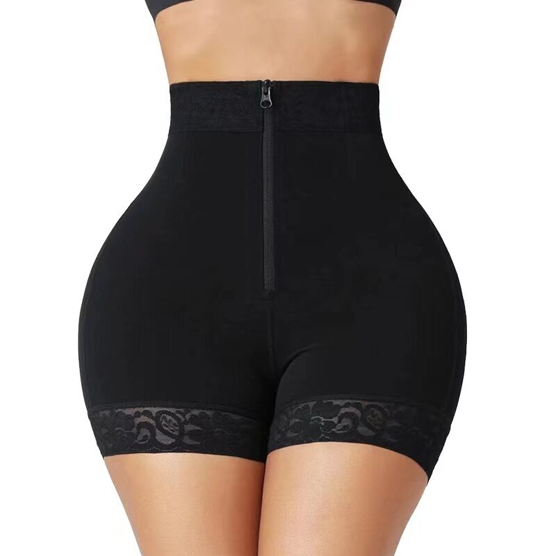 New Hip Slimming Clothes Abdominal Pants Zipper Lifting