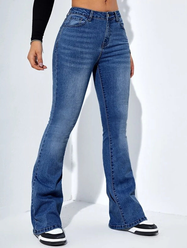 Women's Slim-fit Jeans Pants With Flared Design Fashion