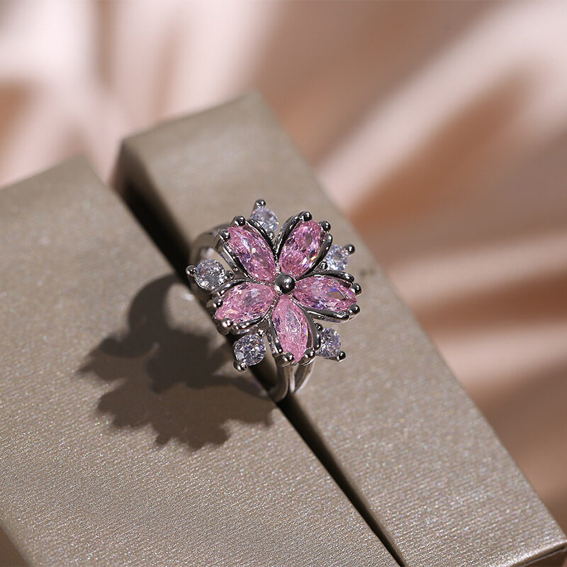 Fashion Jewelry Zircon Women Necklace Ring Double Layers