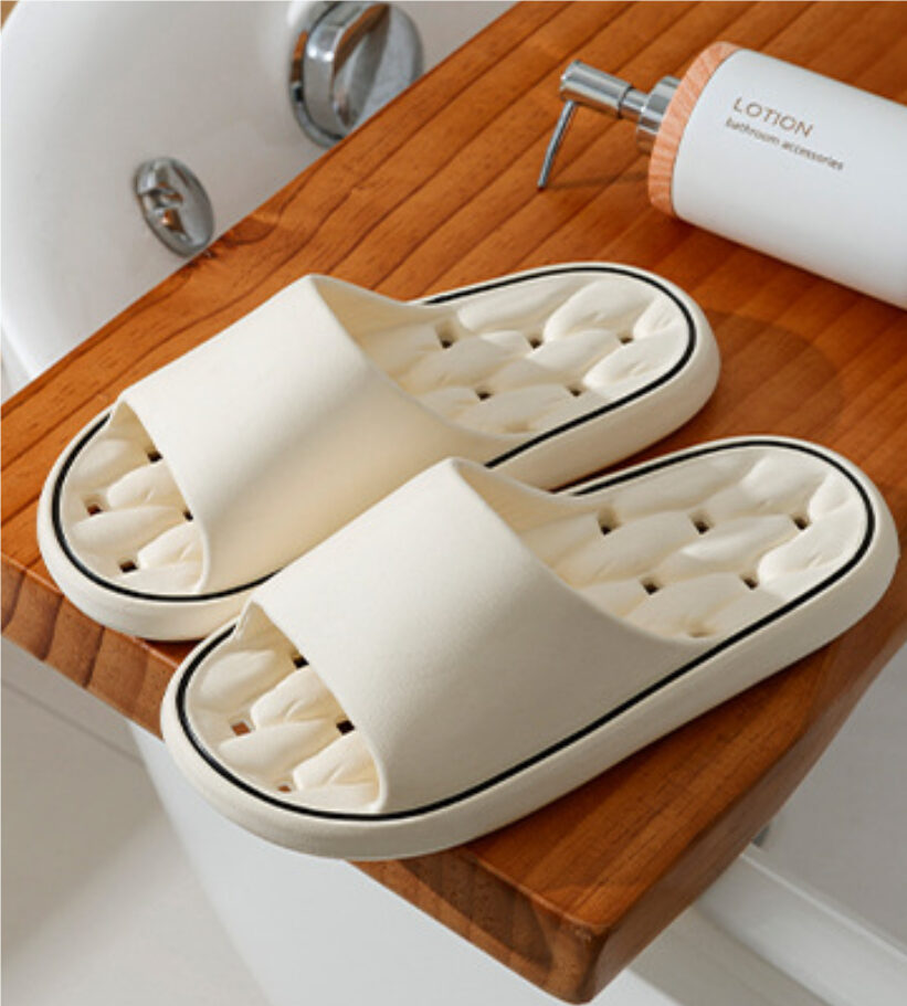 Non-slip Design Bathroom Slippers Home Summer Thick Sole