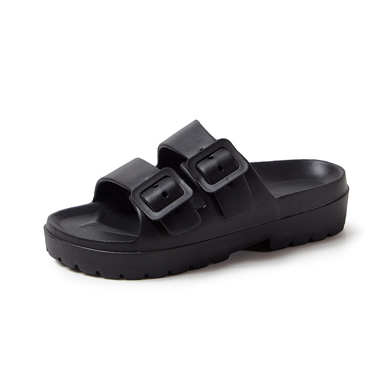 Fashion Double Buckle Slippers Summer Platform Garden Beach