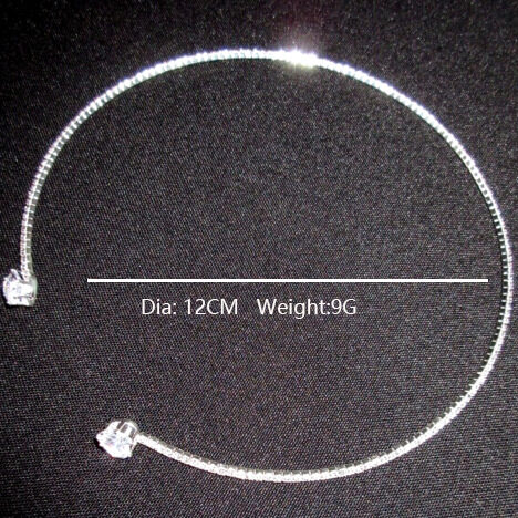 Fashion Jewelry Rhinestone Heart Collar Choker Necklace